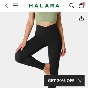 Halara crossover black 7/8 leggings.